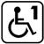 Wheelchair symbol 1 - Mobility group One - Suitable for wheelchair users for full time indoor and outdoor mobility